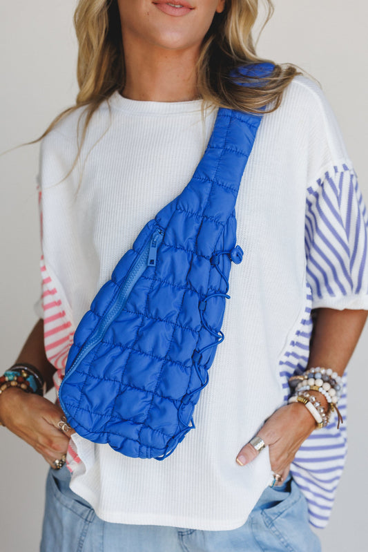 Cloud Dreamer Quilted Sling Bag - Blue