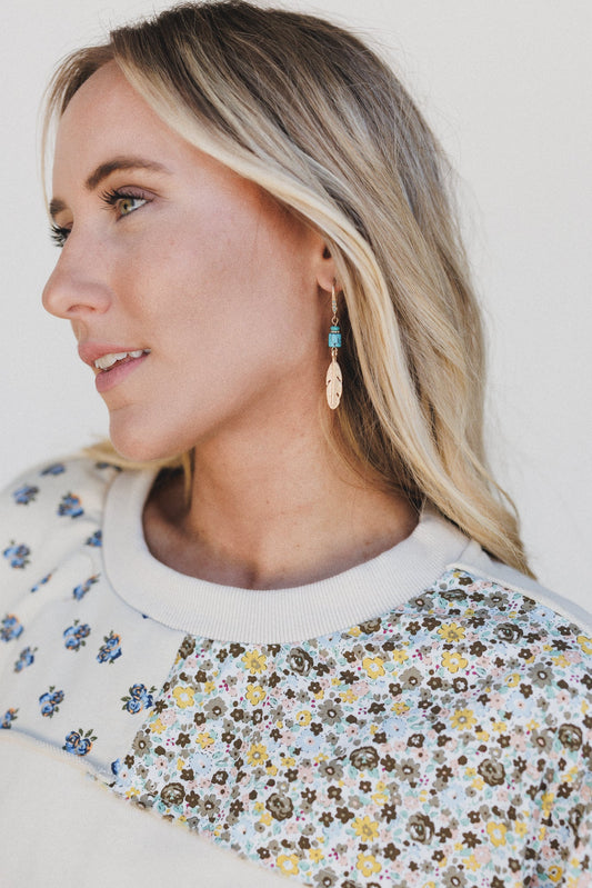 Wild Plume Earrings - Turquoise