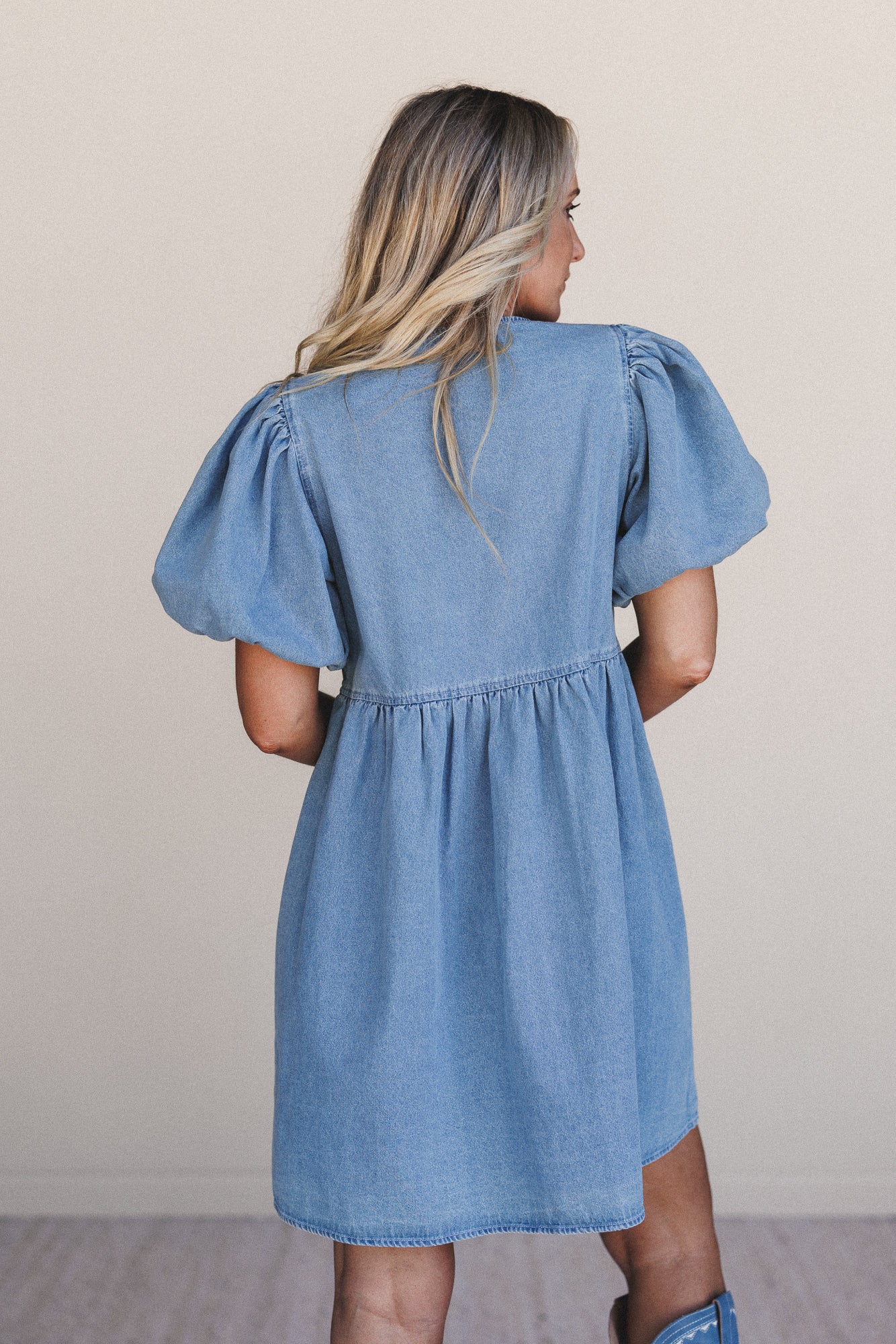 Sunset Doll Denim Dress - Medium Wash