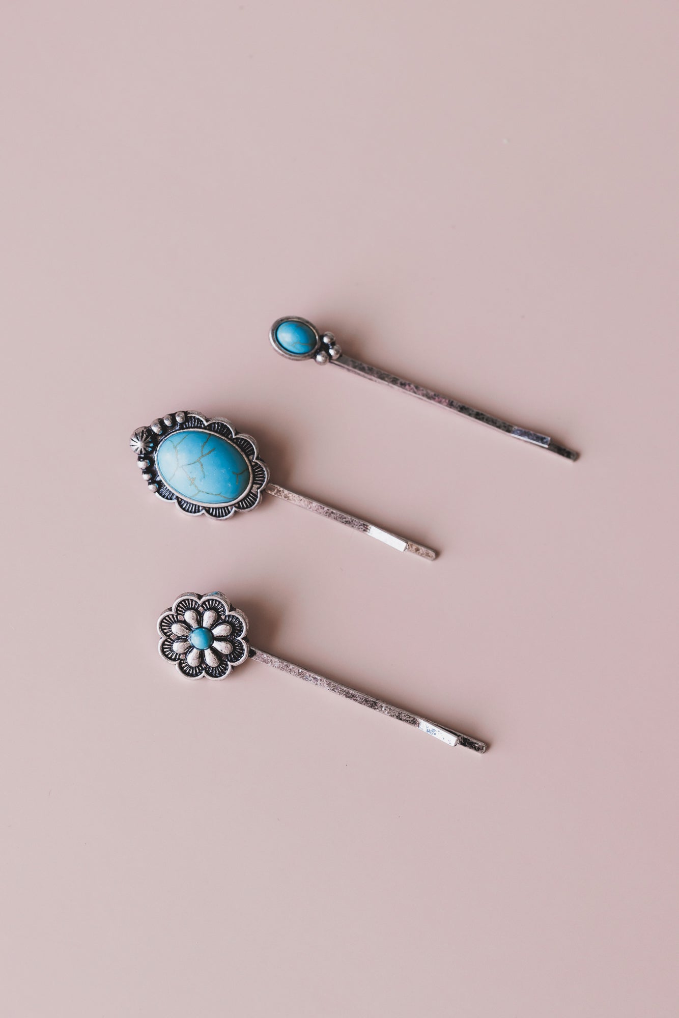 Linger Longer Hair Pin Set - Turquoise