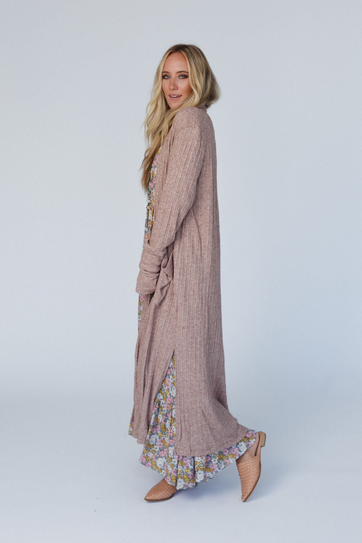 The Nest Finishing Touch Duster Cardigan - Cafe