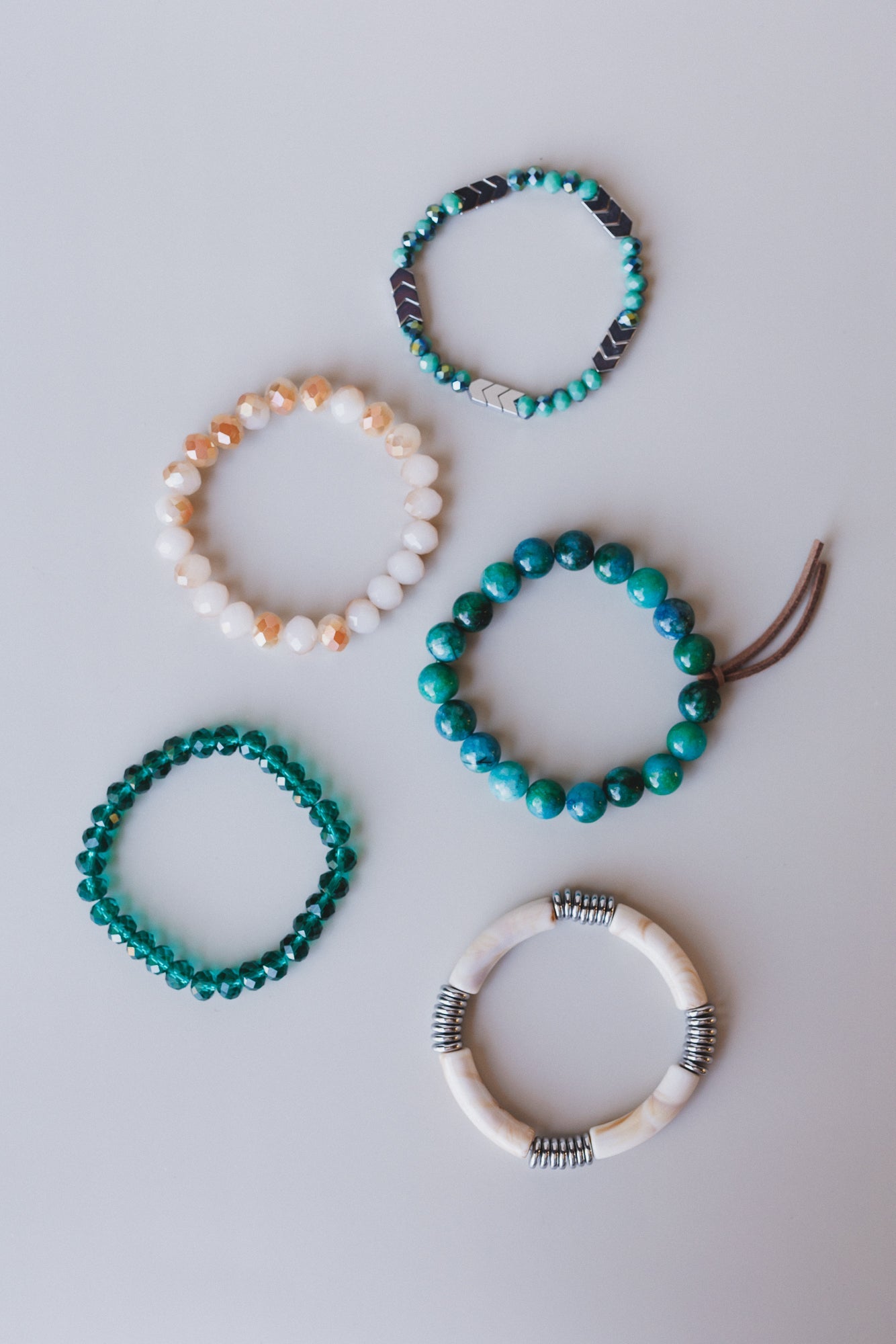 Romilly Bracelet Set - Teal Multi