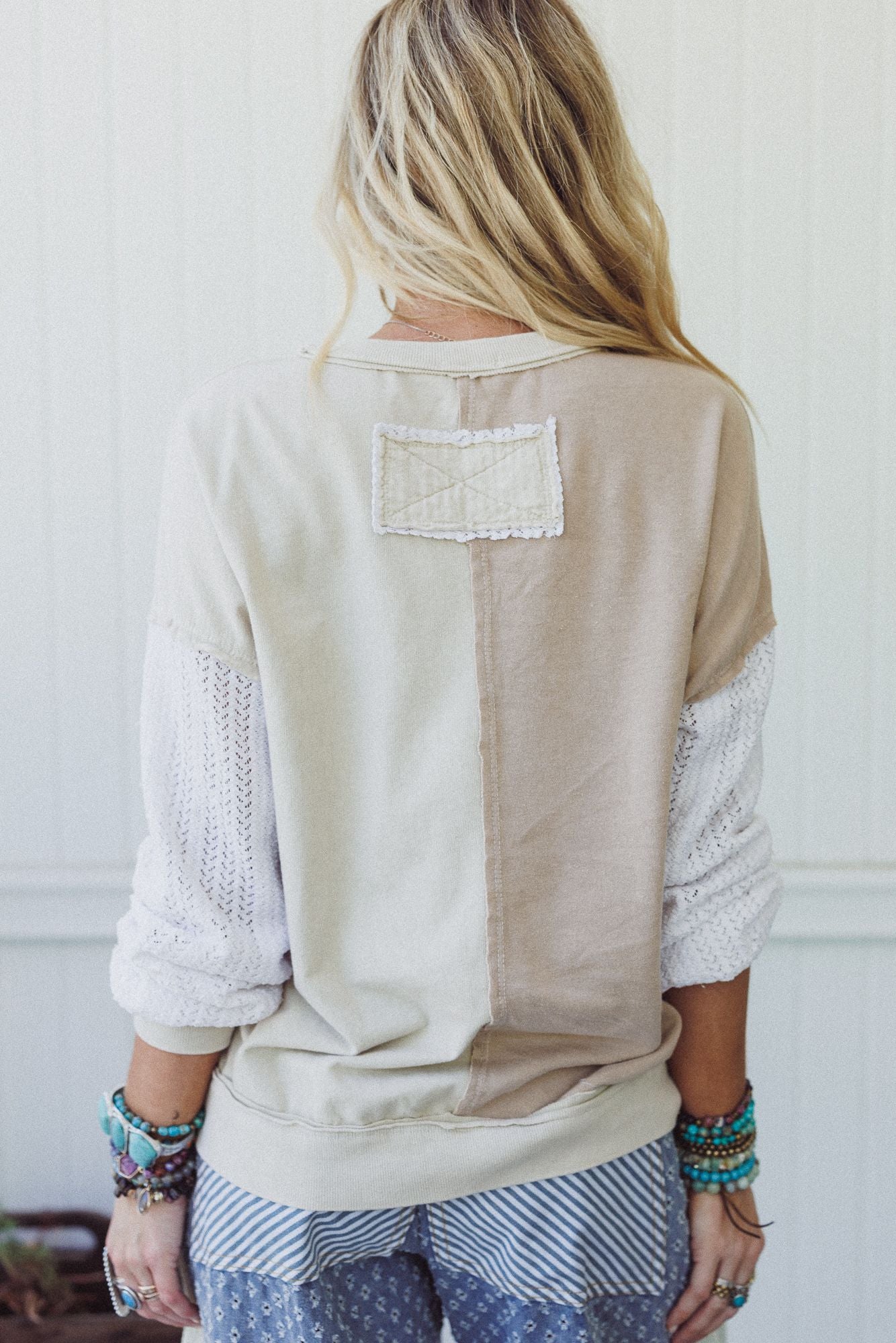 Peace Wave Knit Top - Natural
