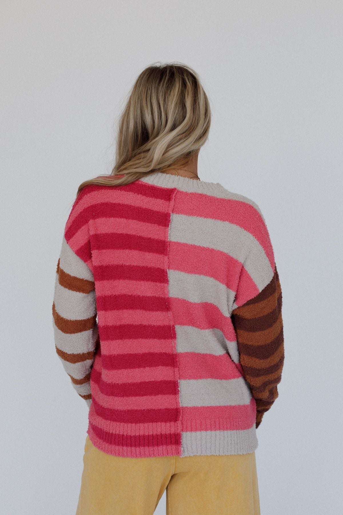 Dulcie Striped Sweater - Pink