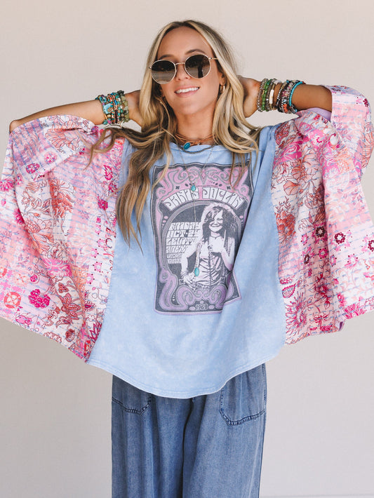 Janis Joplin Graphic Top - Blue