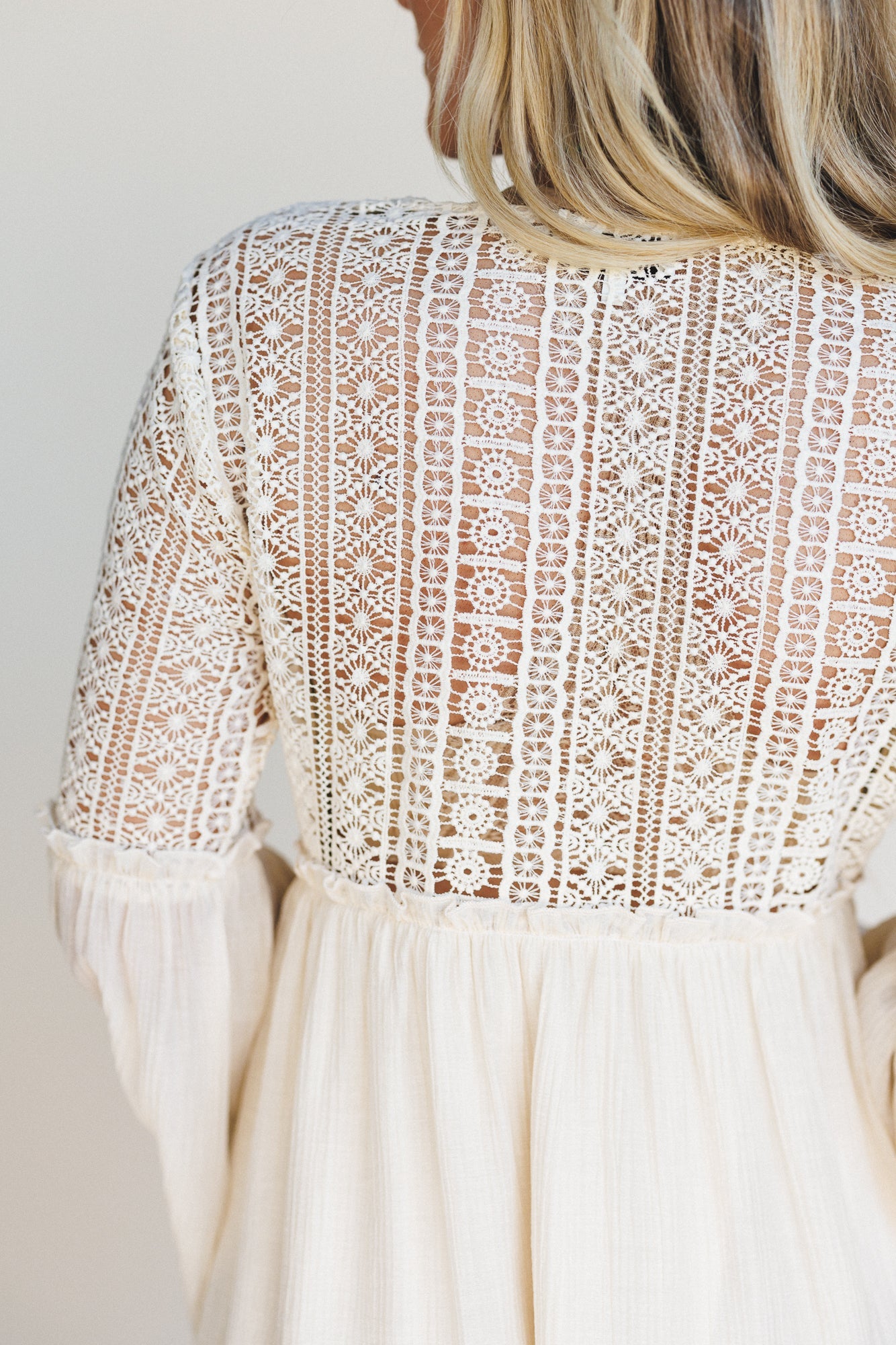 Bohemian Romance Tunic Dress - Natural