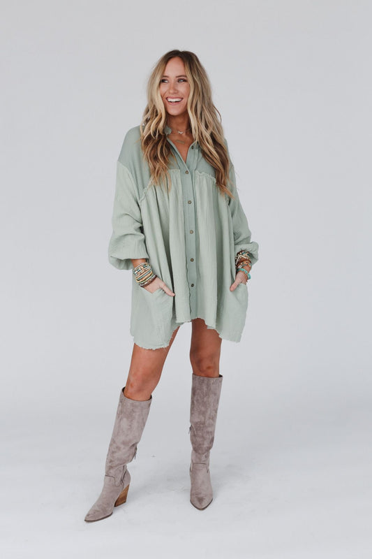 Sunday Kind Of Love Dress - Sage