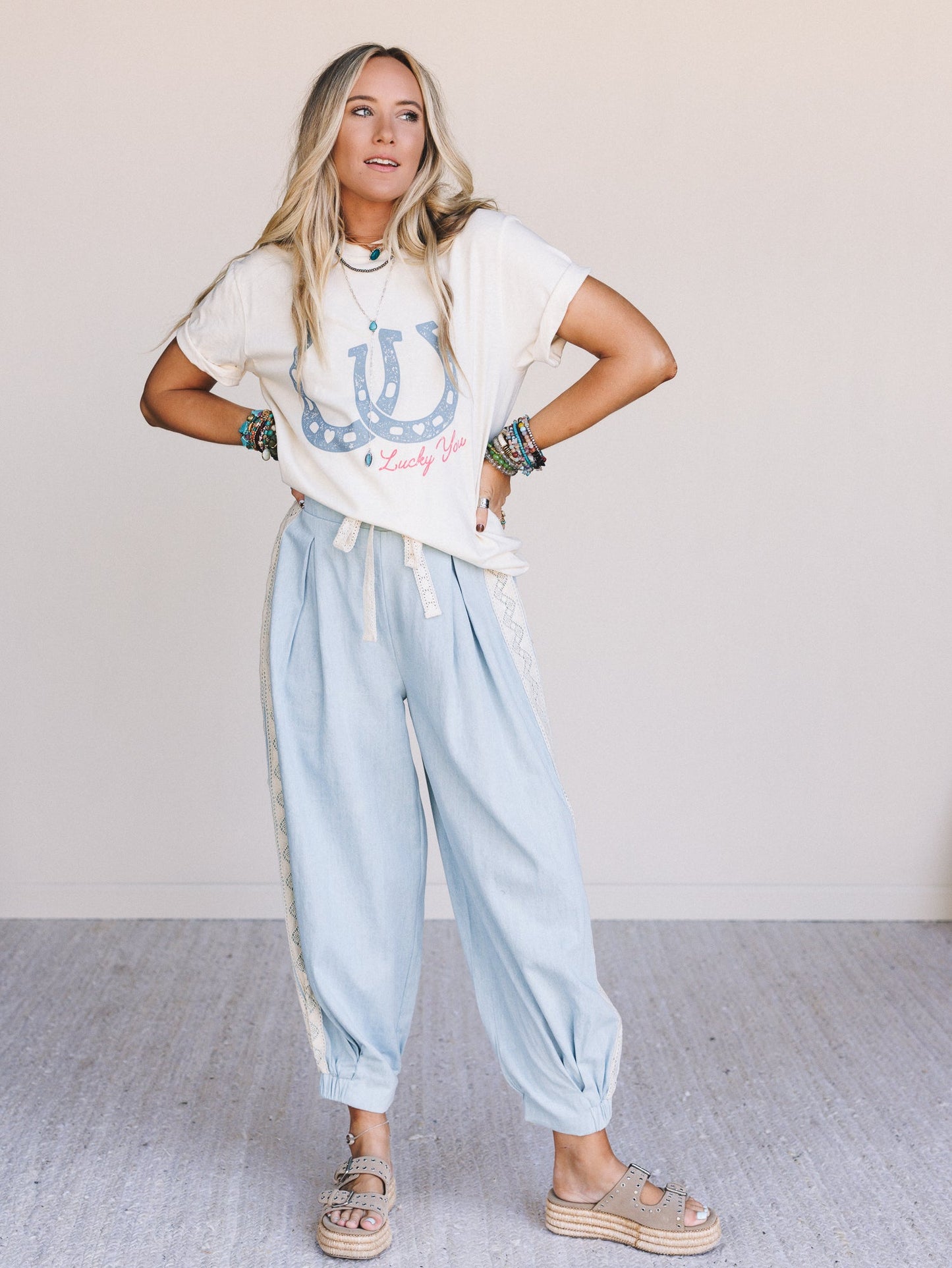 The Nest Lucky You Graphic Tee - Ivory