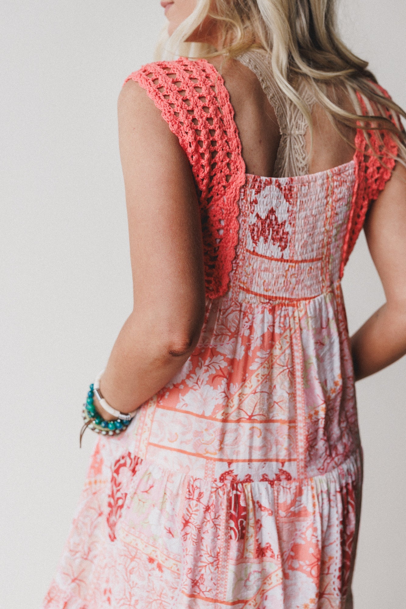 Cottage Dreams Floral Maxi Dress - Orange