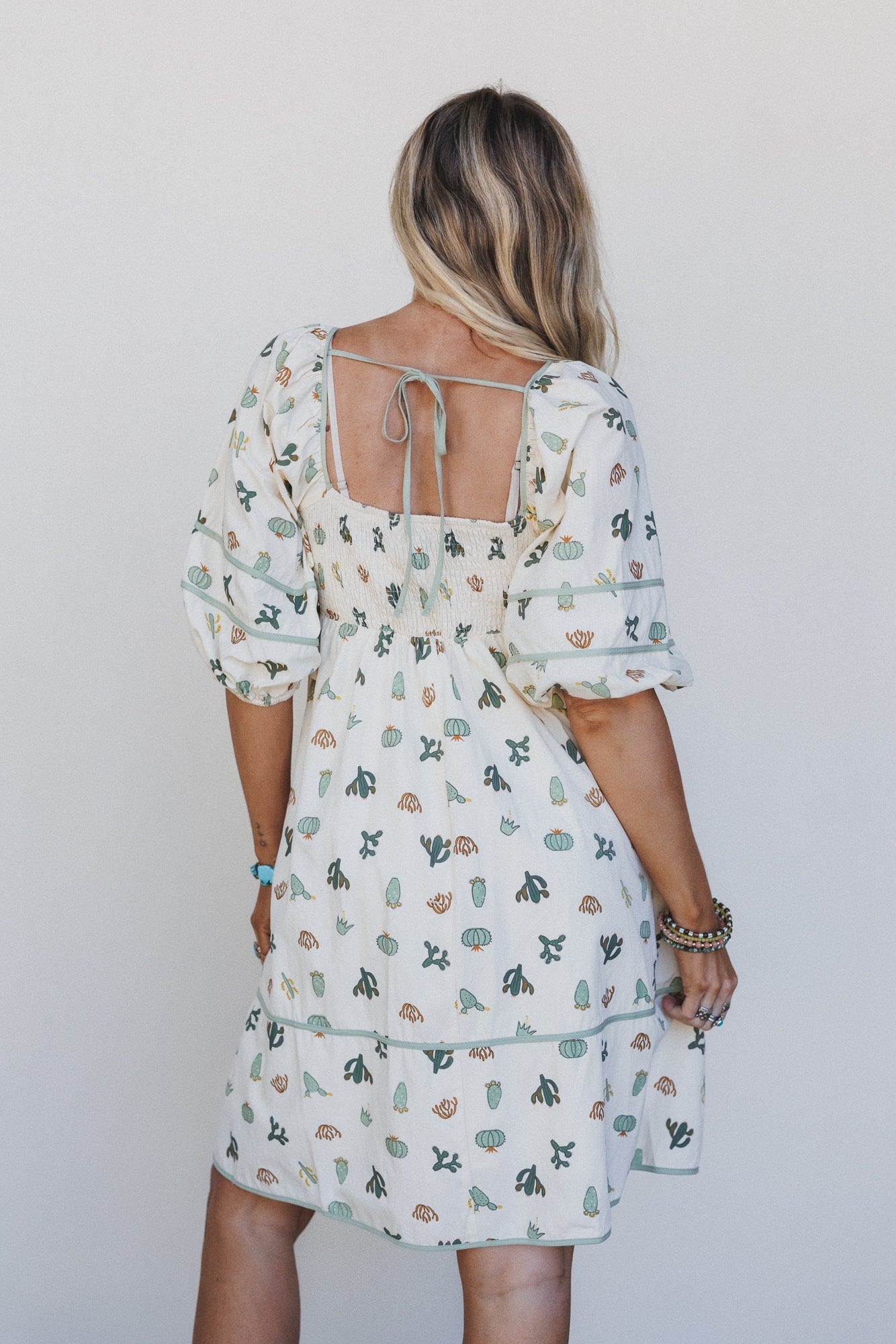 Cactus Skyline Dress - Cream