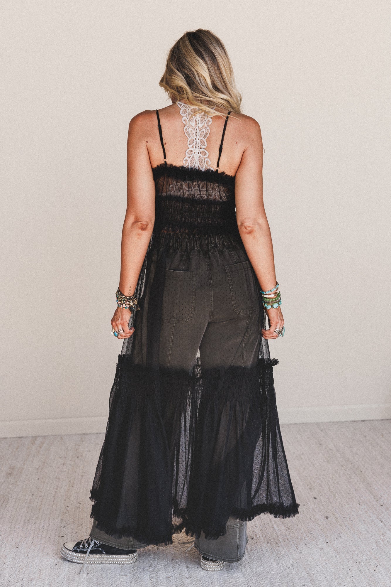 Light Layers Maxi Dress - Black