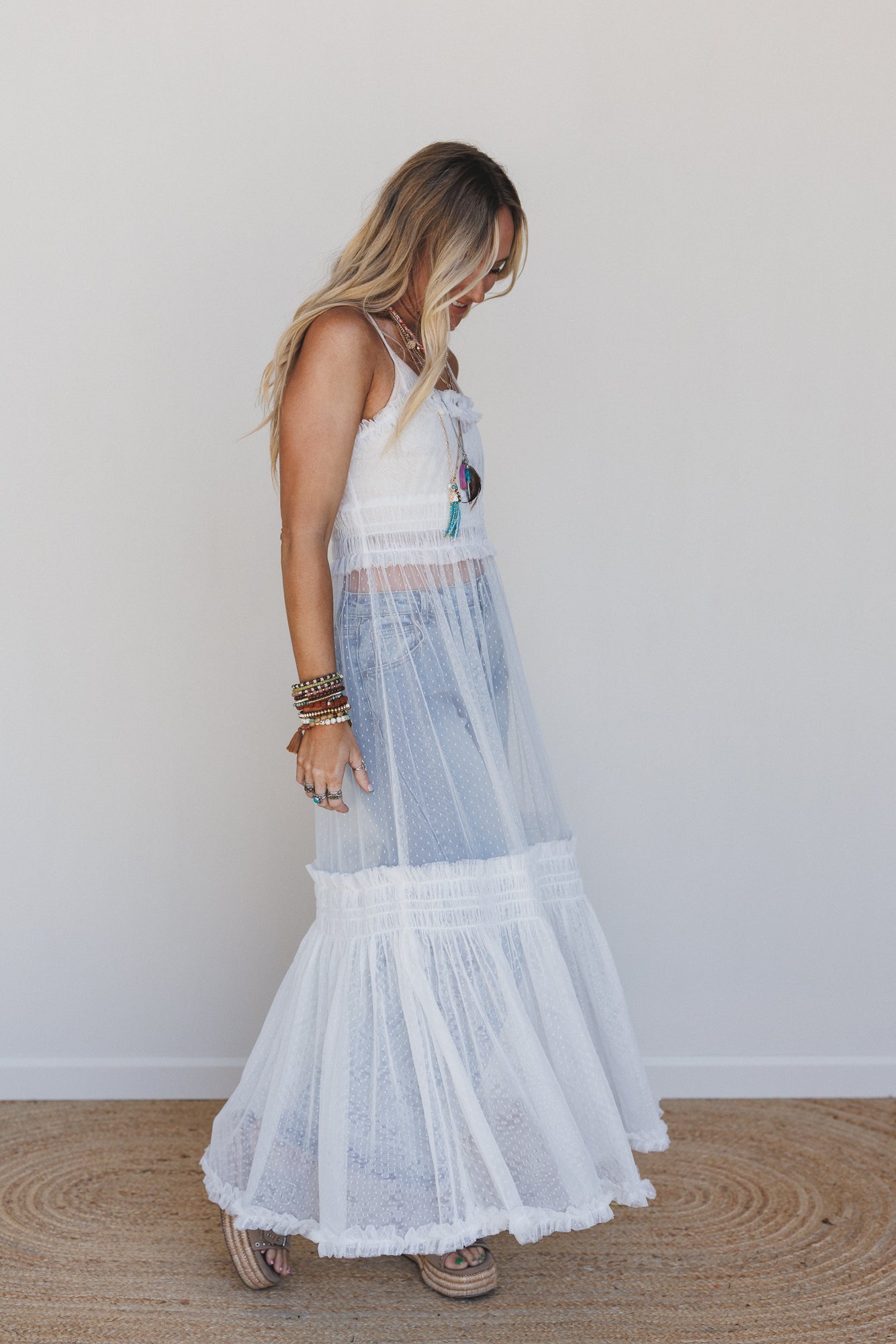 Light Layers Maxi Dress - White