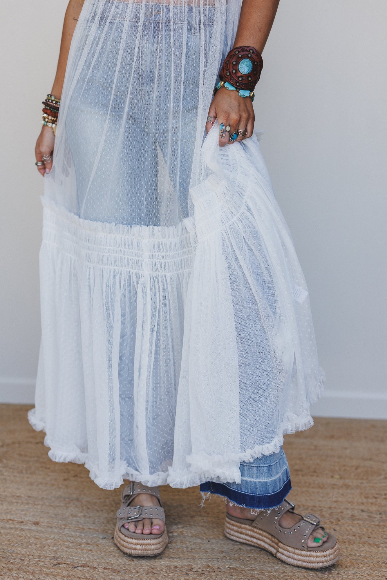 Light Layers Maxi Dress - White
