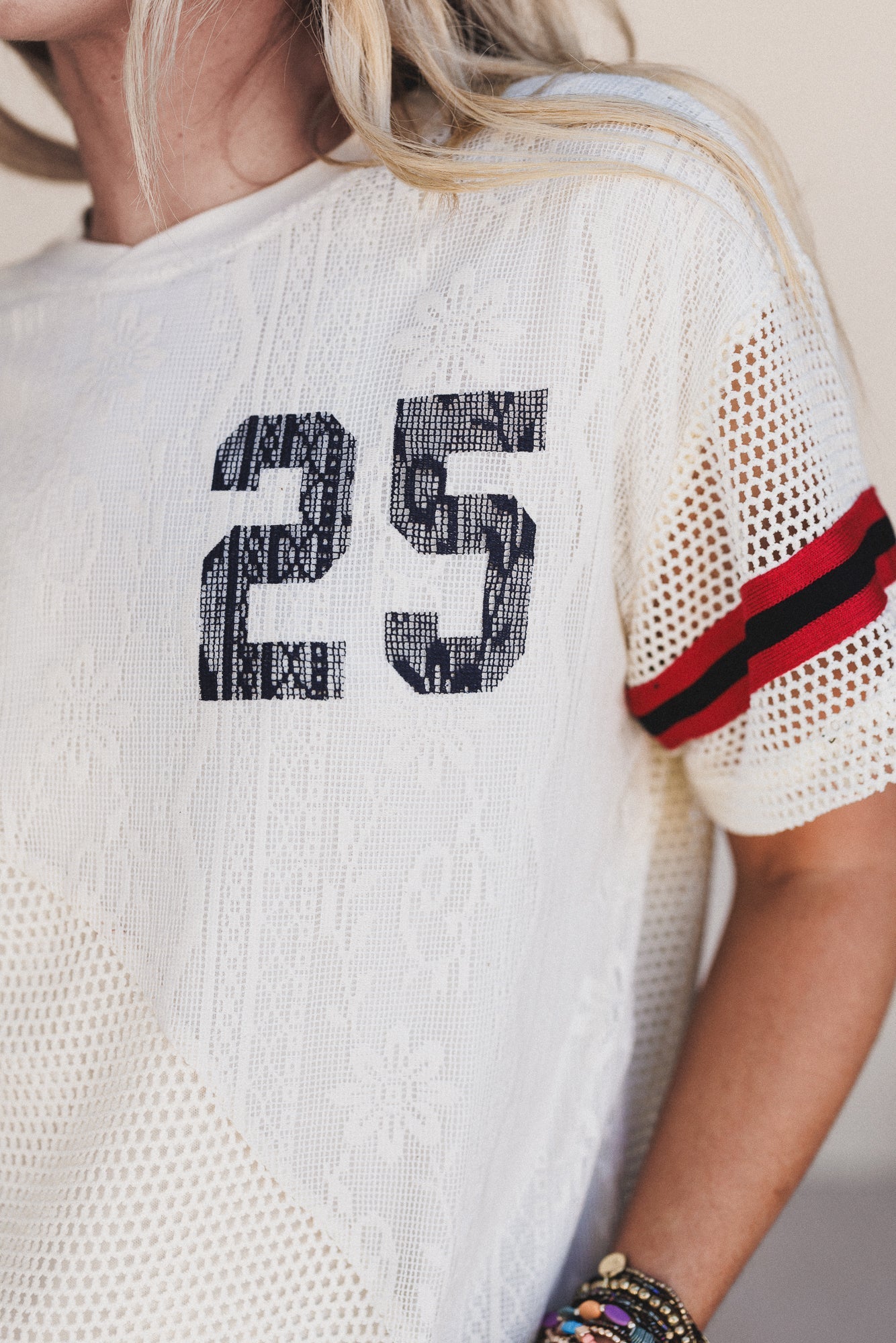 Varsity Bound Top - Ivory