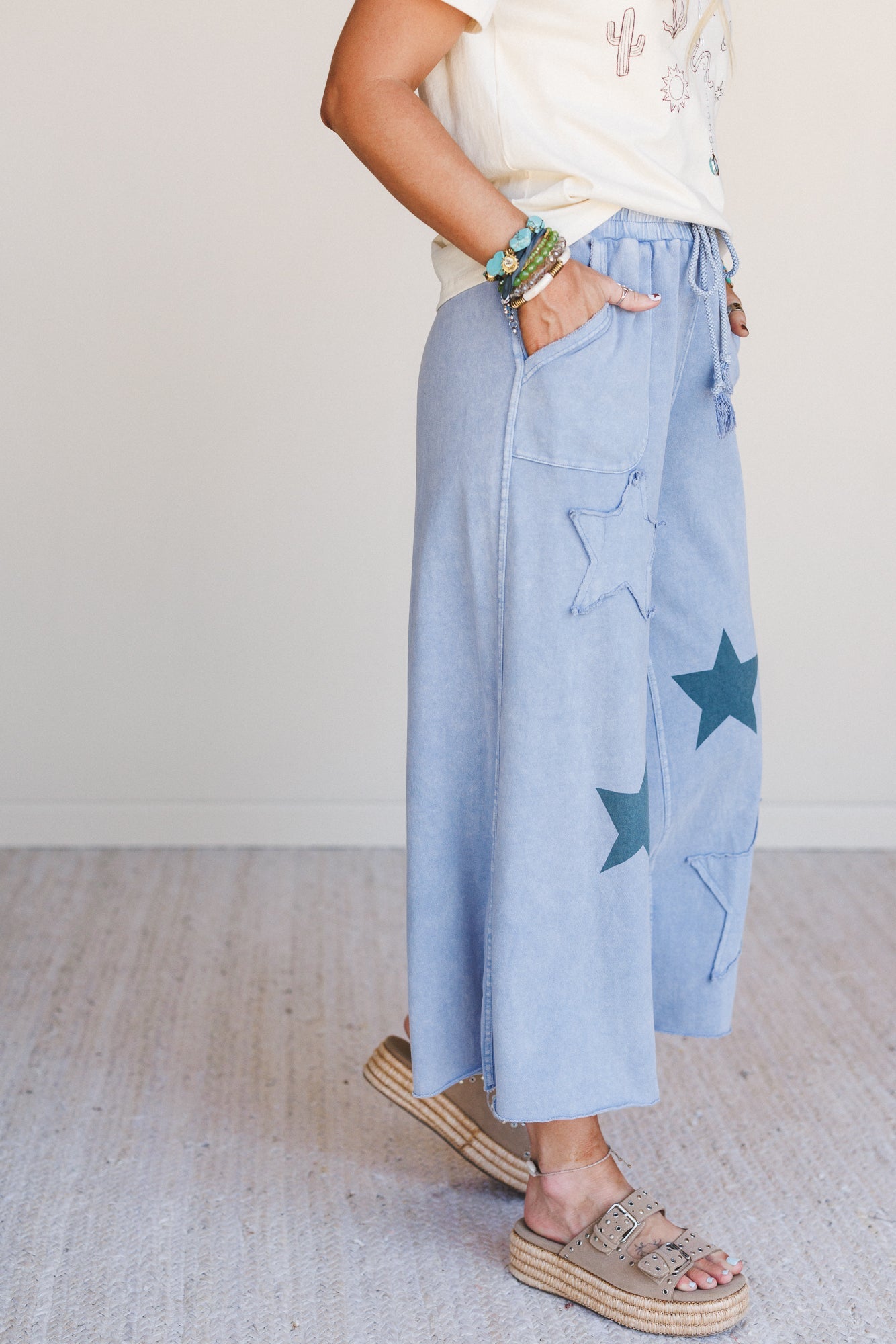 Wishful Thinking Wide Leg Pants - Blue
