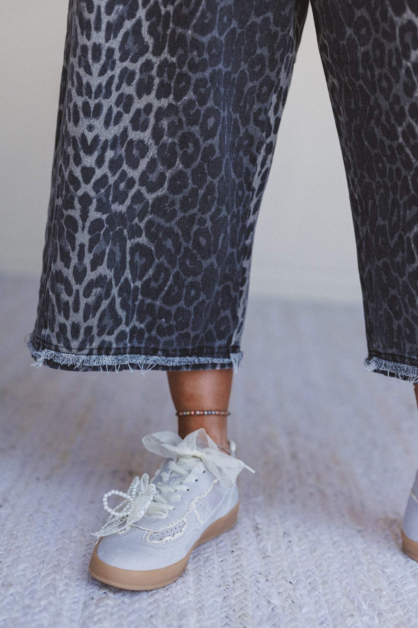 High Hopes Leopard Print Overalls - Gray Leopard