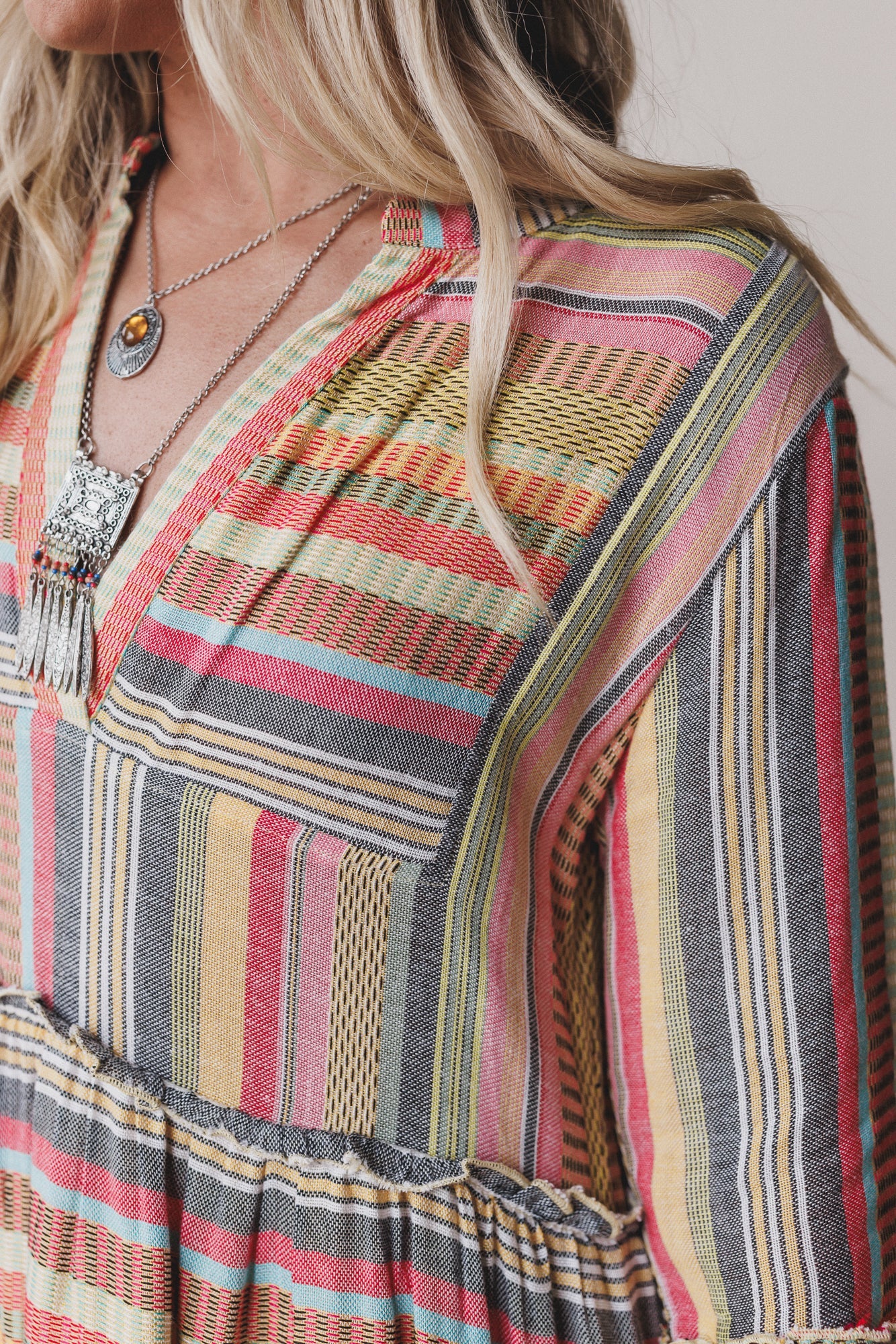 Keepsake Striped Dress - Yellow Multi