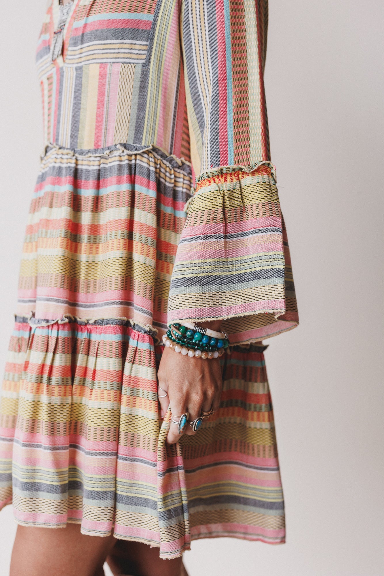 Keepsake Striped Dress - Yellow Multi