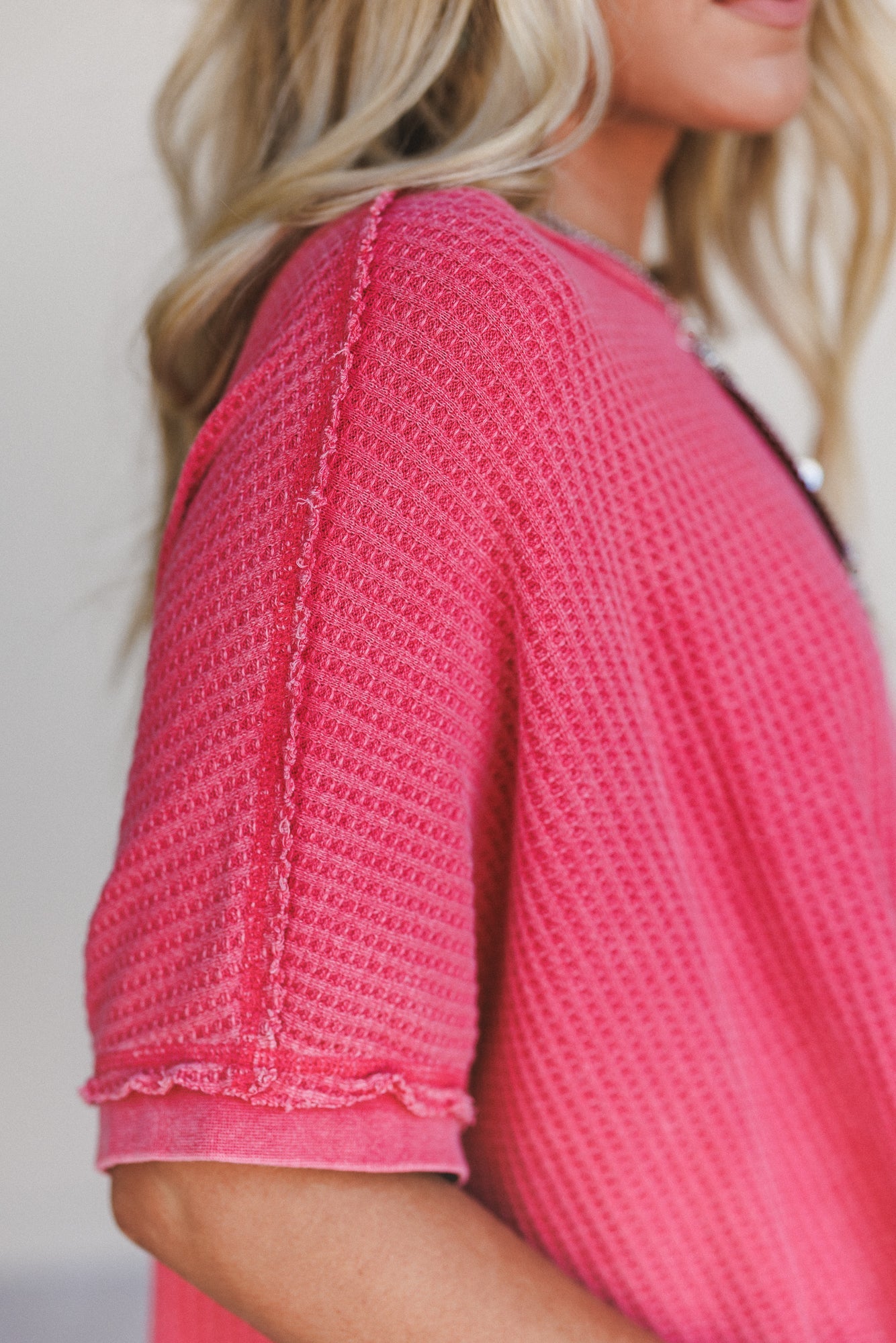 Next Stop Thermal Knit Top - Red
