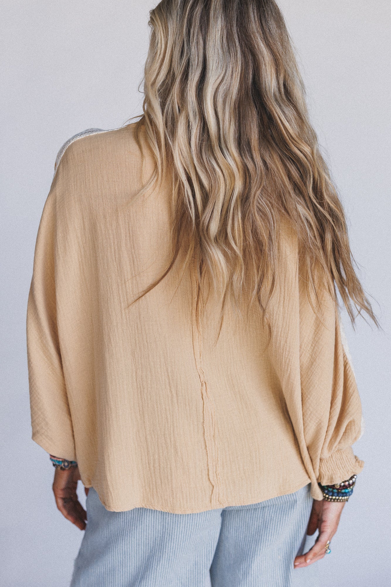 Soul Stir Crochet Trim Top - Yellow