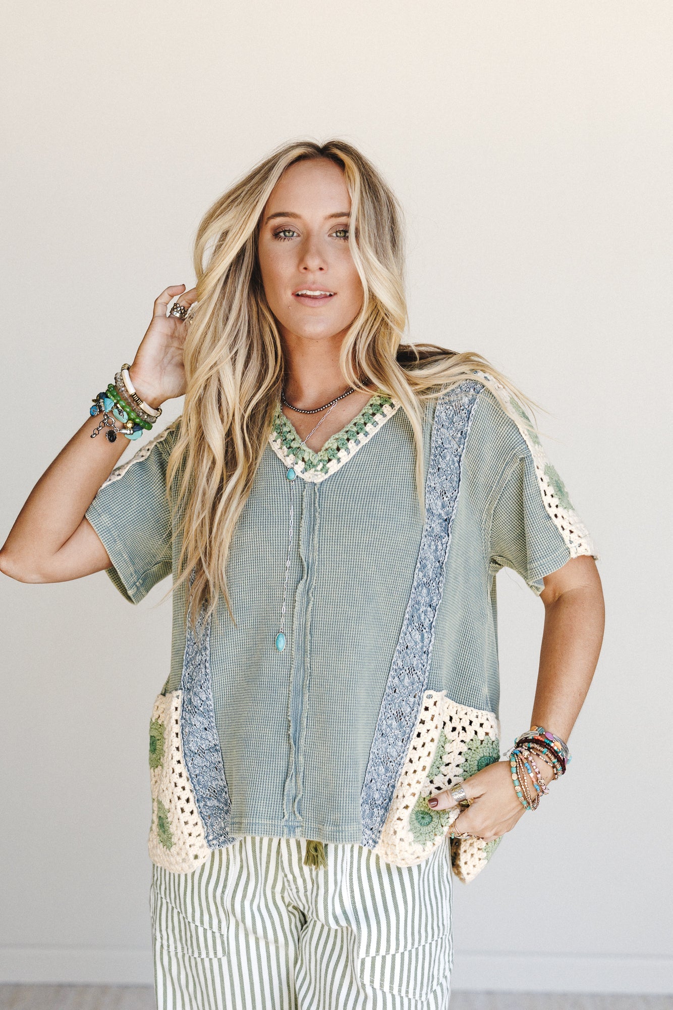 Blossom Dust Top - Blue