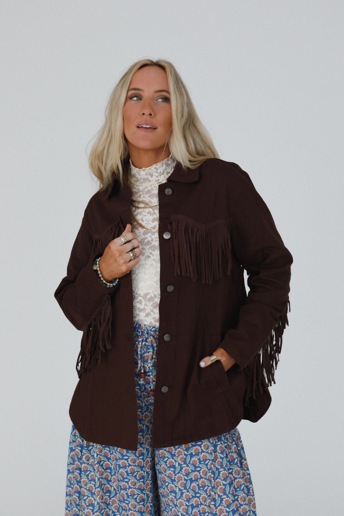 Jackson Hole Button Down Jacket - Chocolate