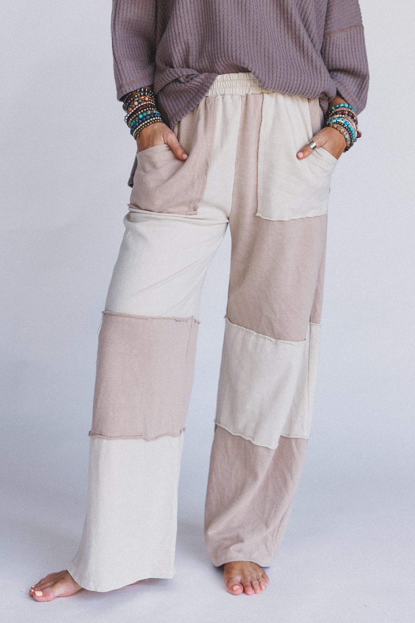 Go Your Way Wide Leg Pants - Natural