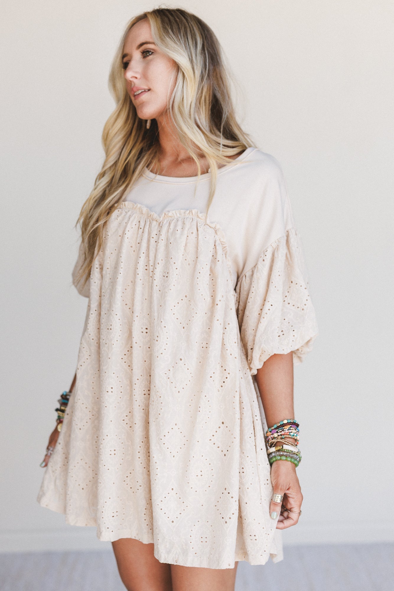 Away We Go Dress - Beige