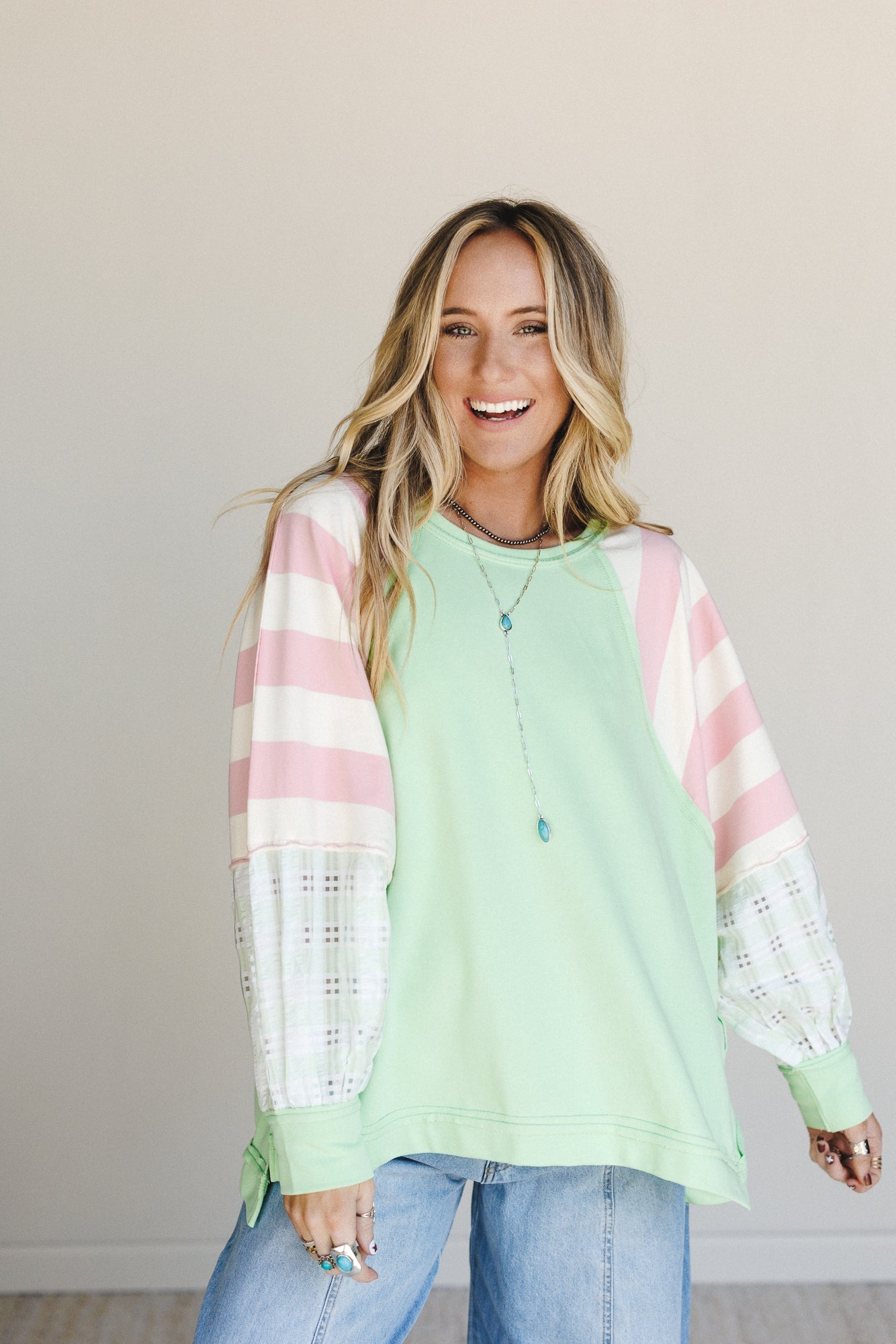 Bold Moves Contrast Top - Green