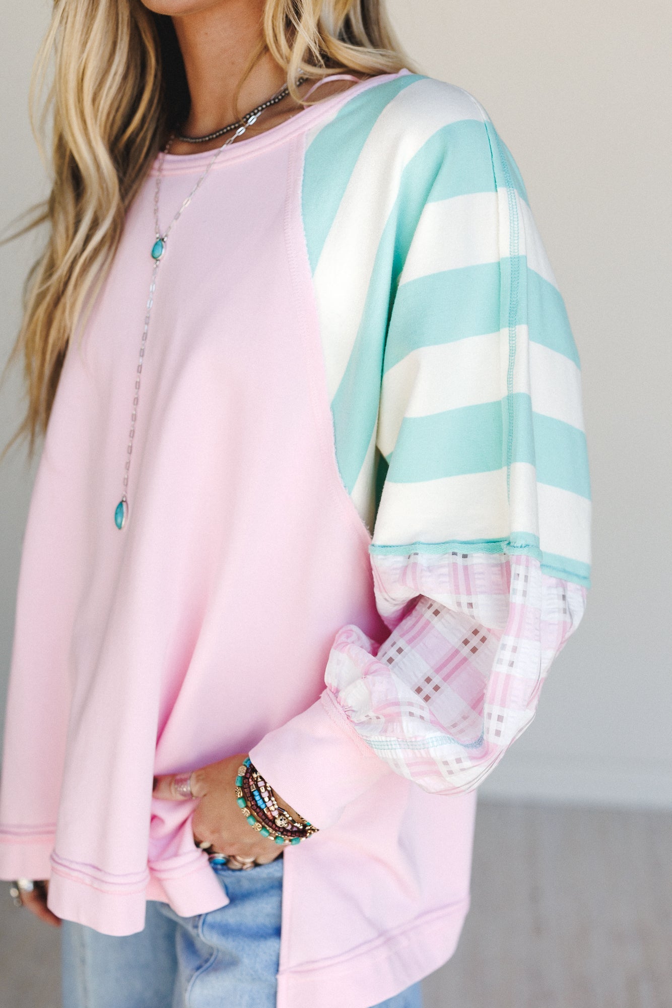 Bold Moves Contrast Top - Pink