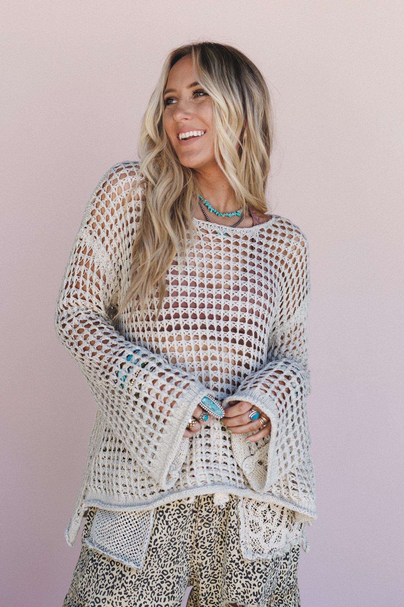 Oceania Crochet Top - Natural
