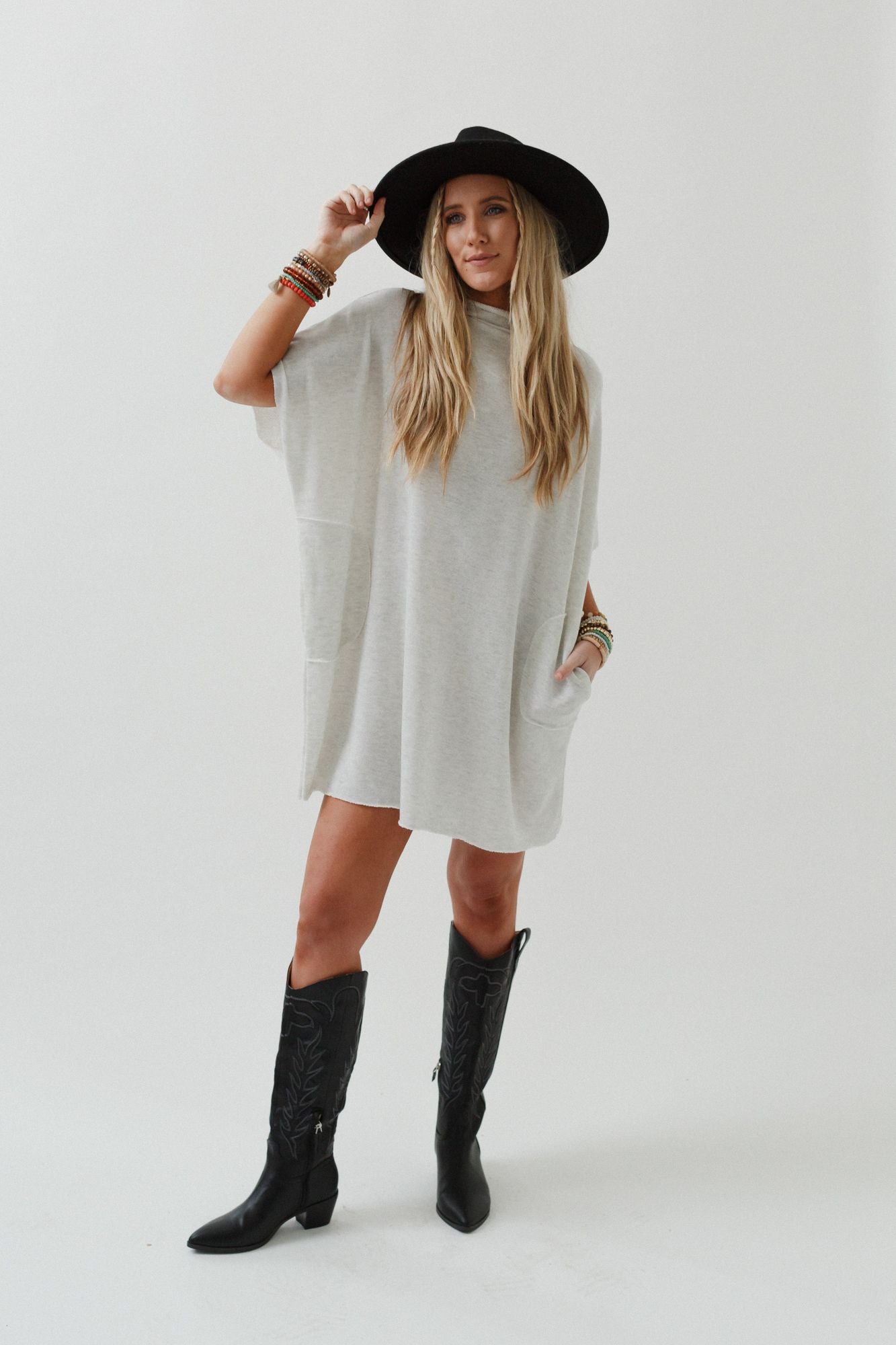 The Nest Laid Back Luxe Dress - Light Heather Gray
