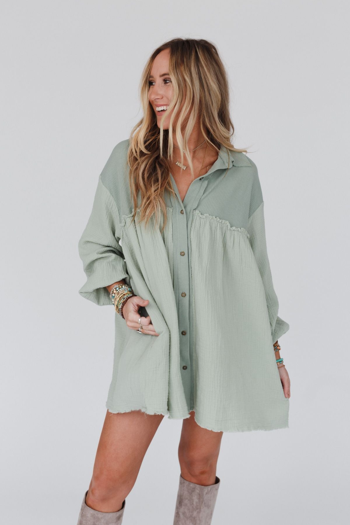 Sunday Kind Of Love Dress - Sage