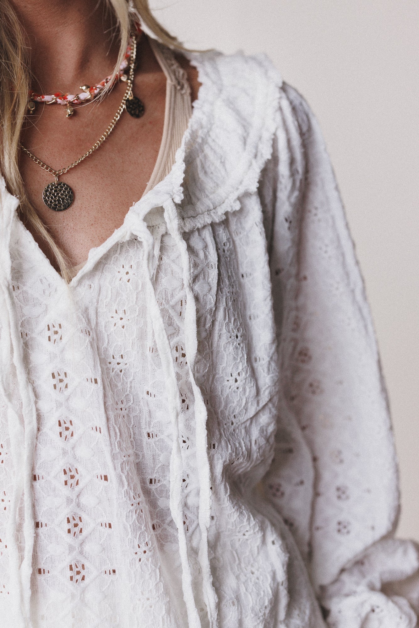 Boho Dreaming Top and Skirt Set - Cream