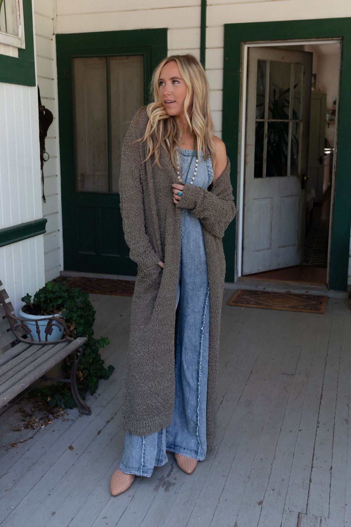 Wednesday Duster Cardigan - Olive