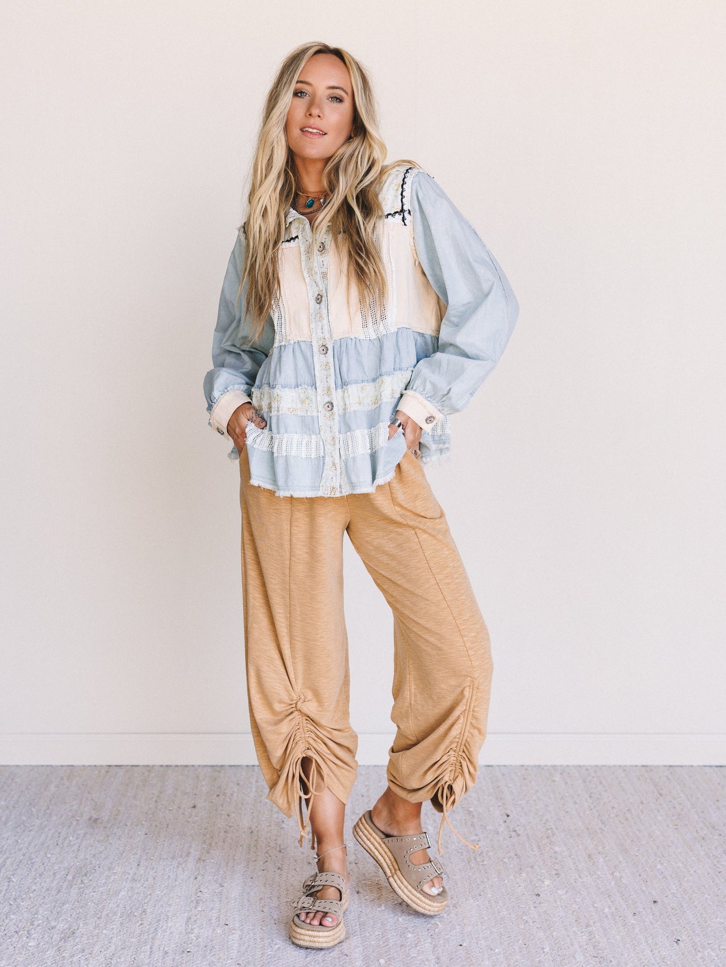 The Nest Solie Cinched Pants - Mustard