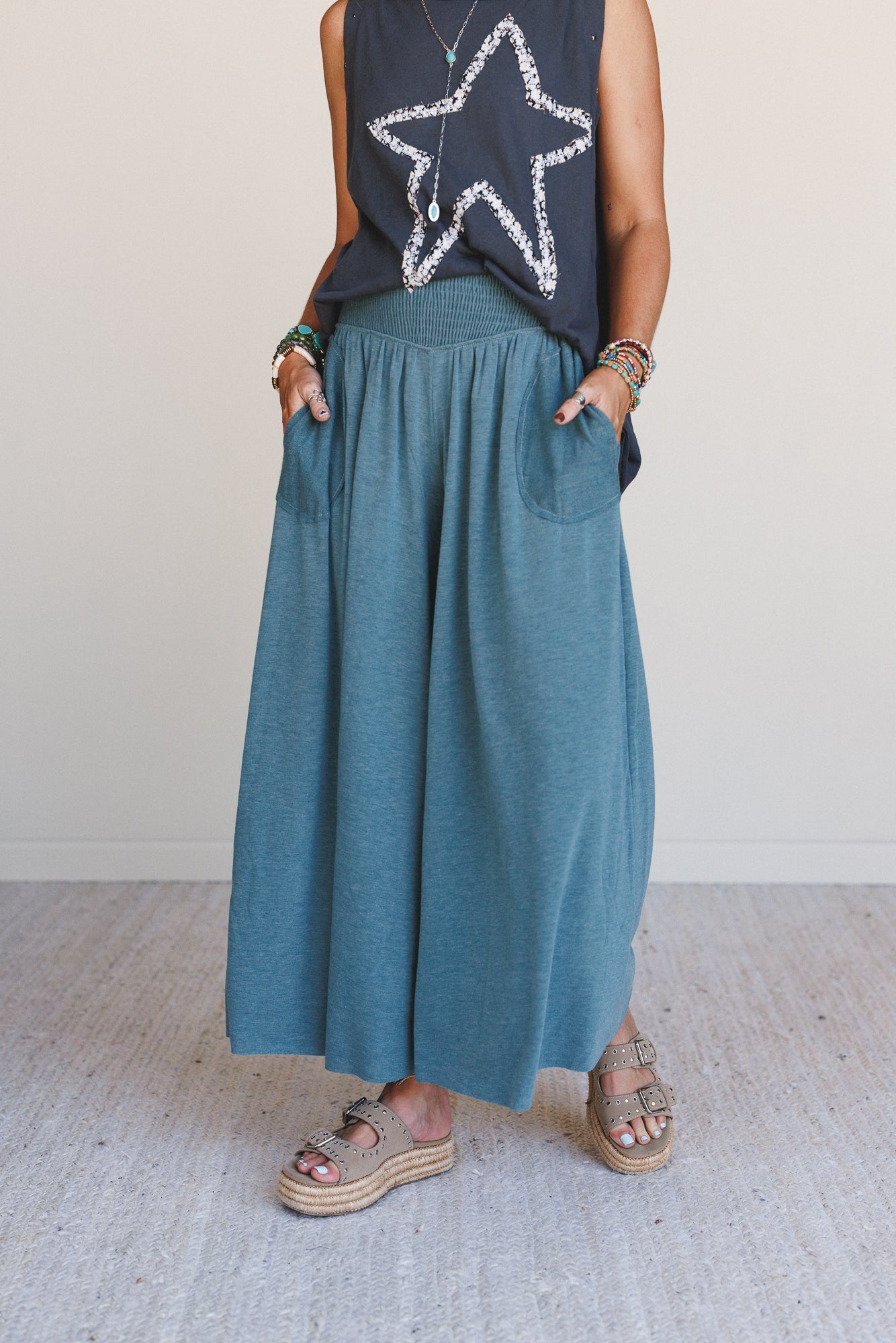 The Nest My Time Pants - Heather Green