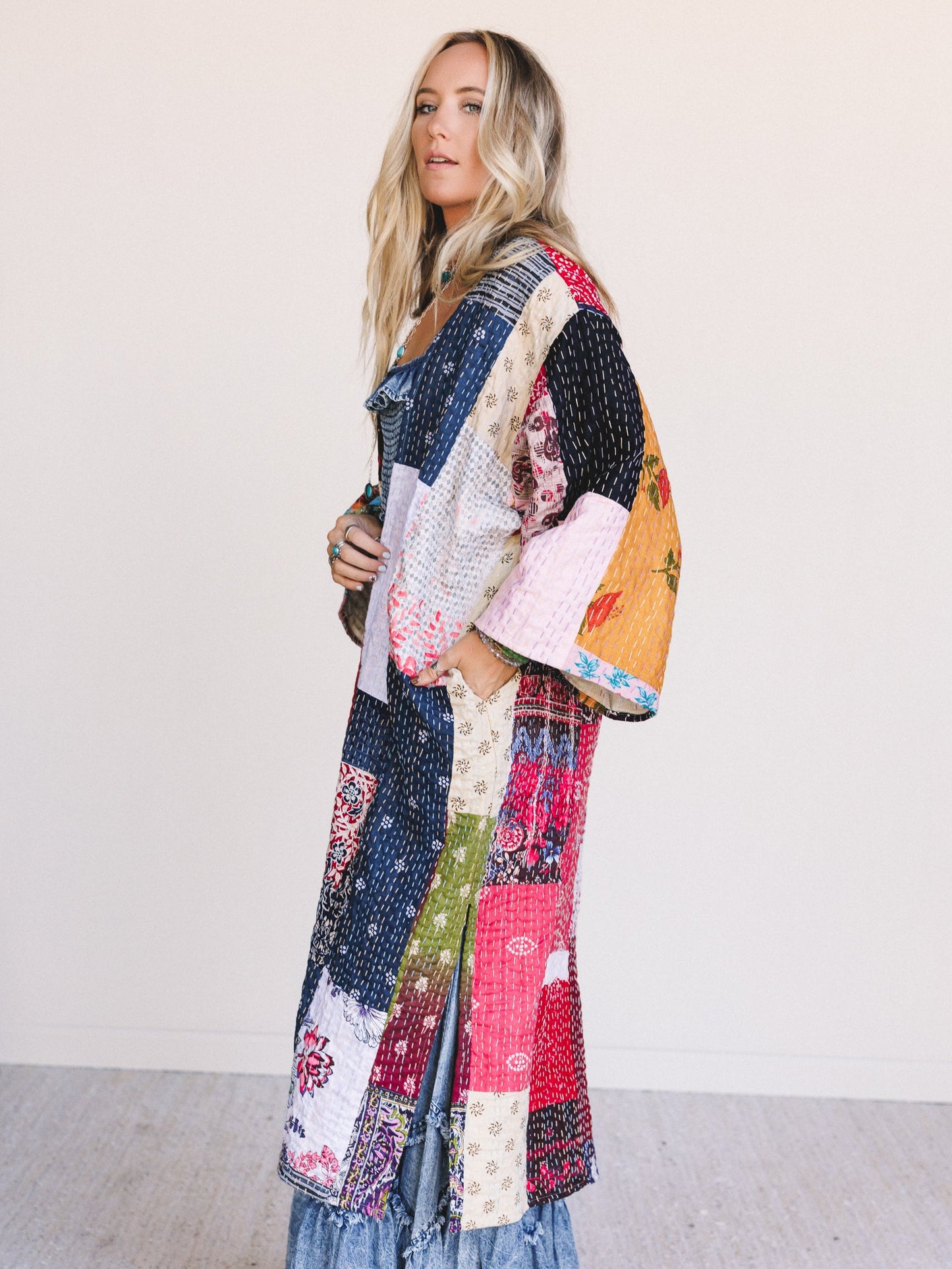 One-of-a-Kind Stargazer Quilted Kimono - Multi