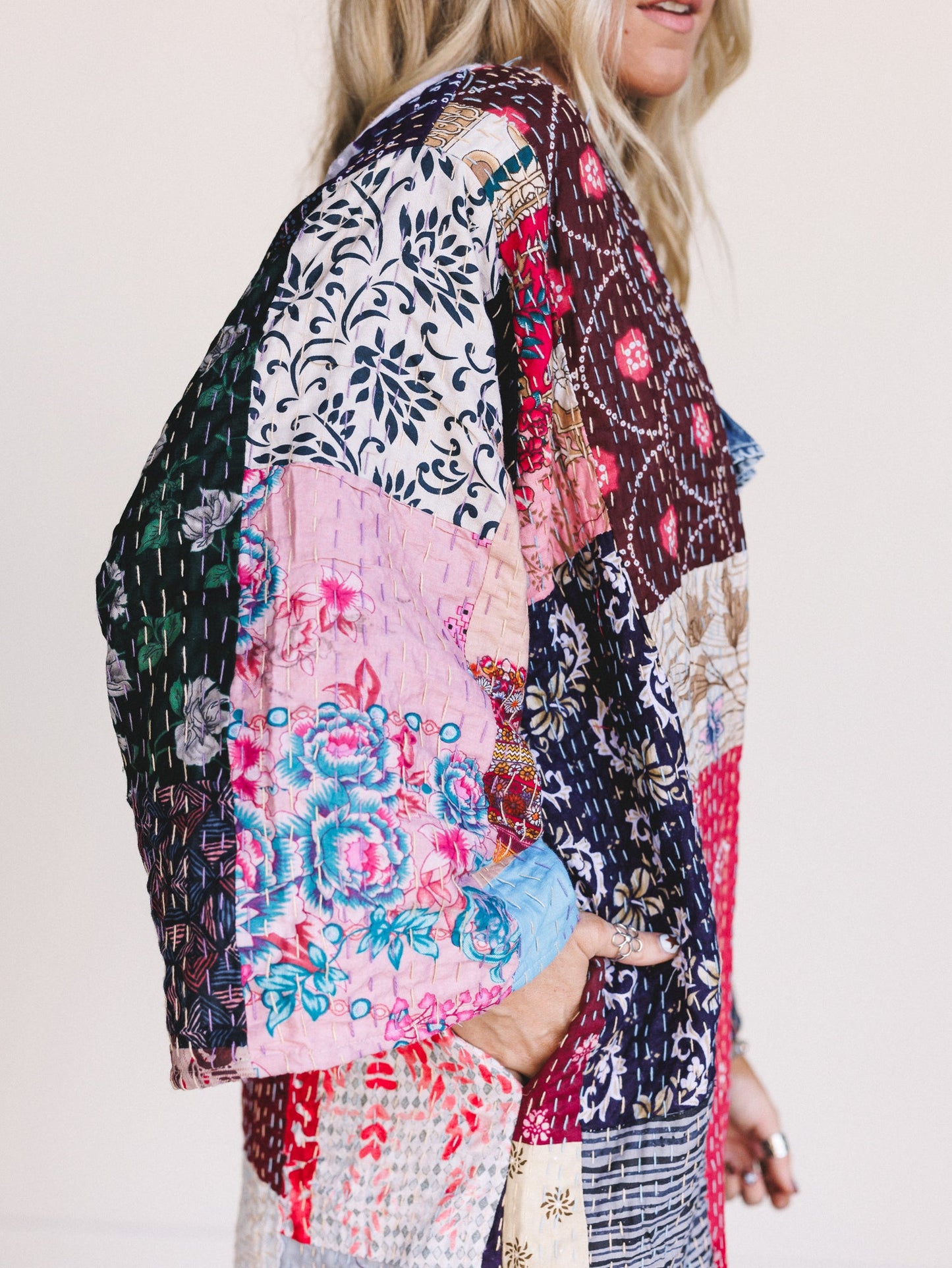 One-of-a-Kind Stargazer Quilted Kimono - Multi