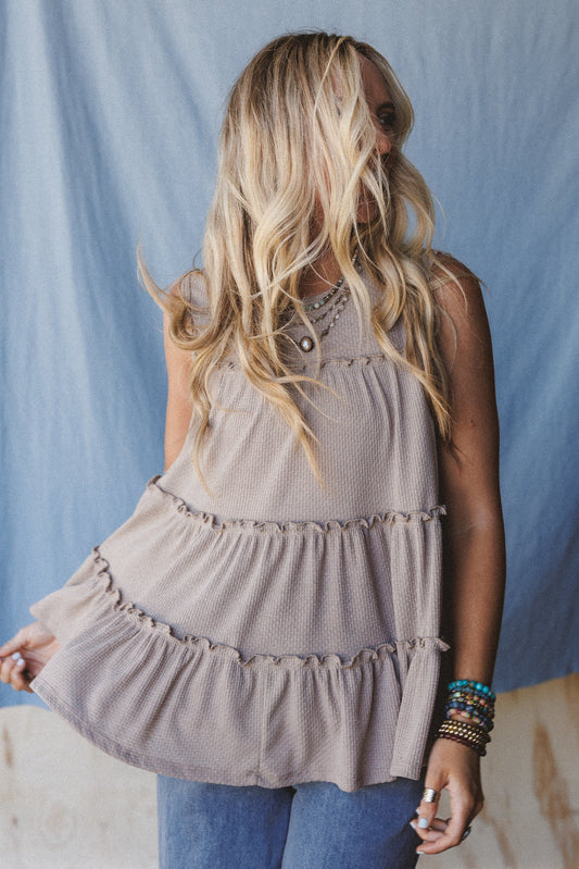 The Nest Dreamy Tiers Top - Taupe