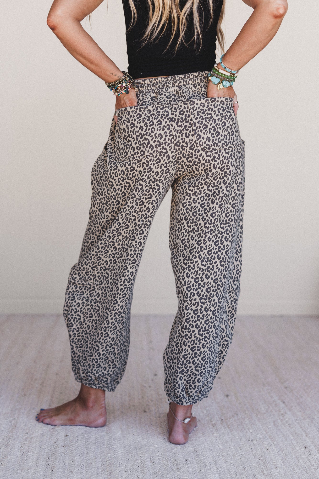Wildcat Leopard Pants - Black