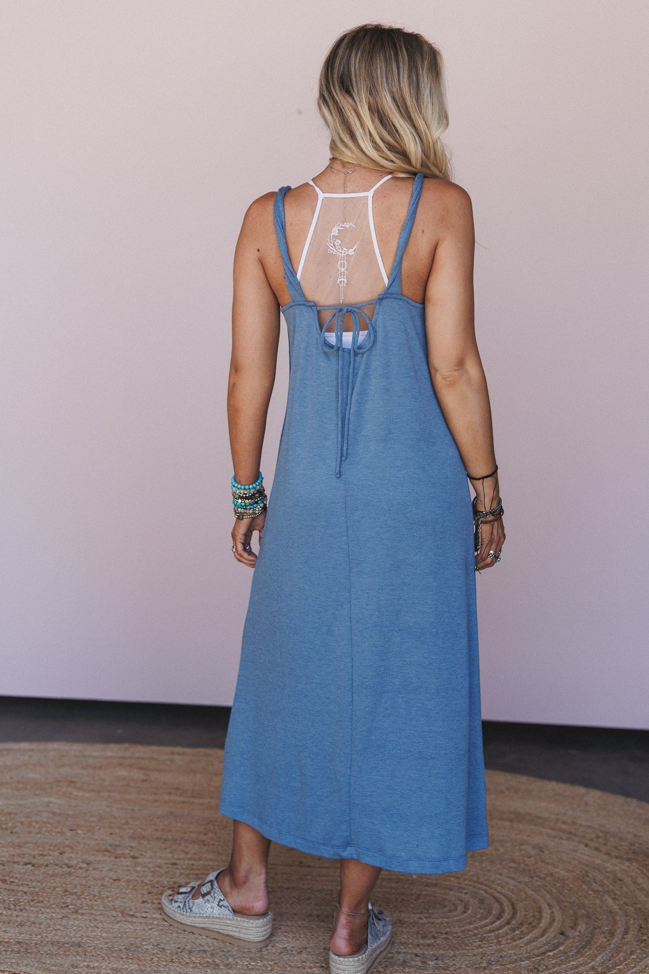 Bound By Moonlight Maxi Dress - Blue