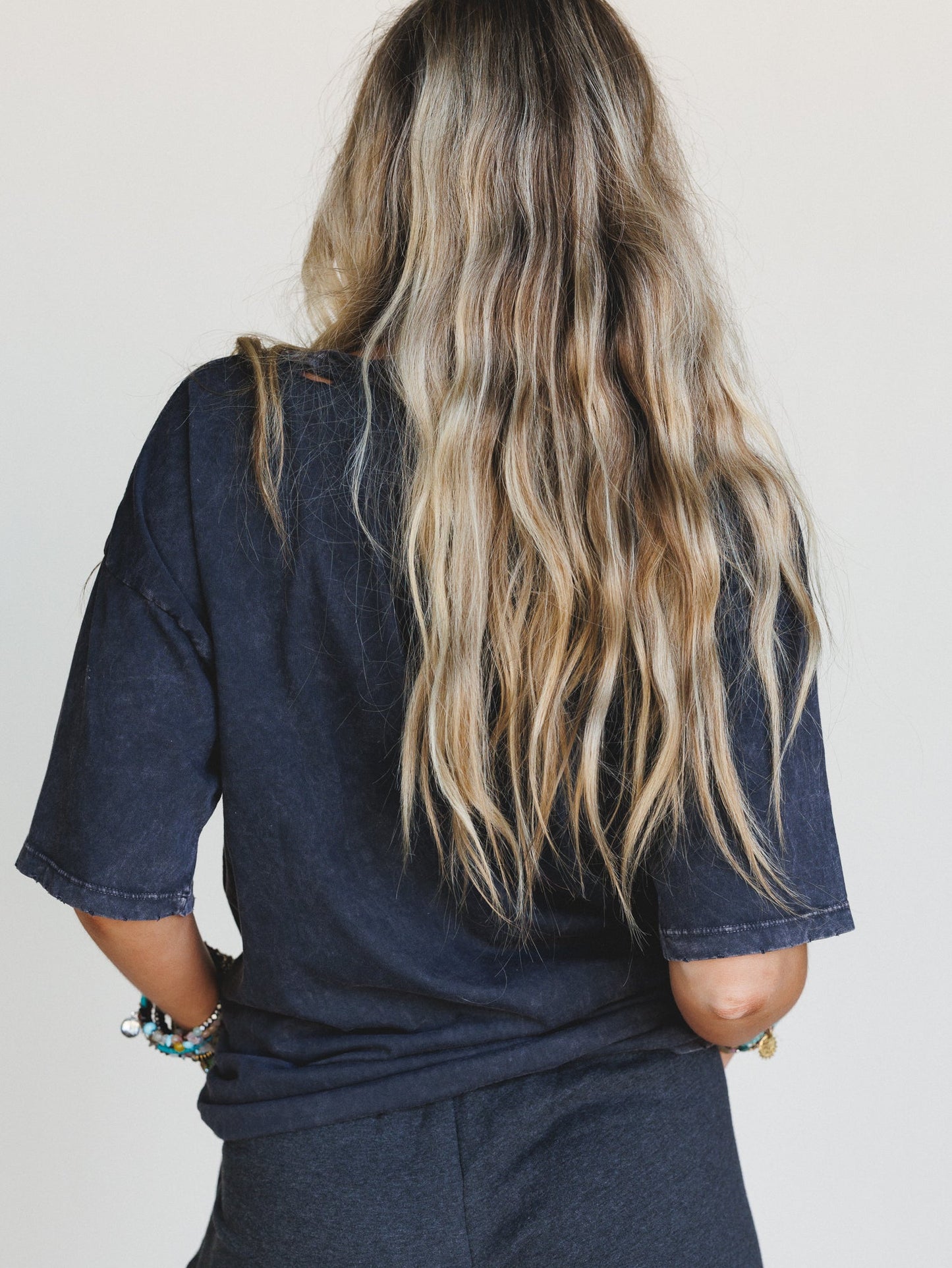 On The Prowl Distressed Graphic Tee - Charcoal