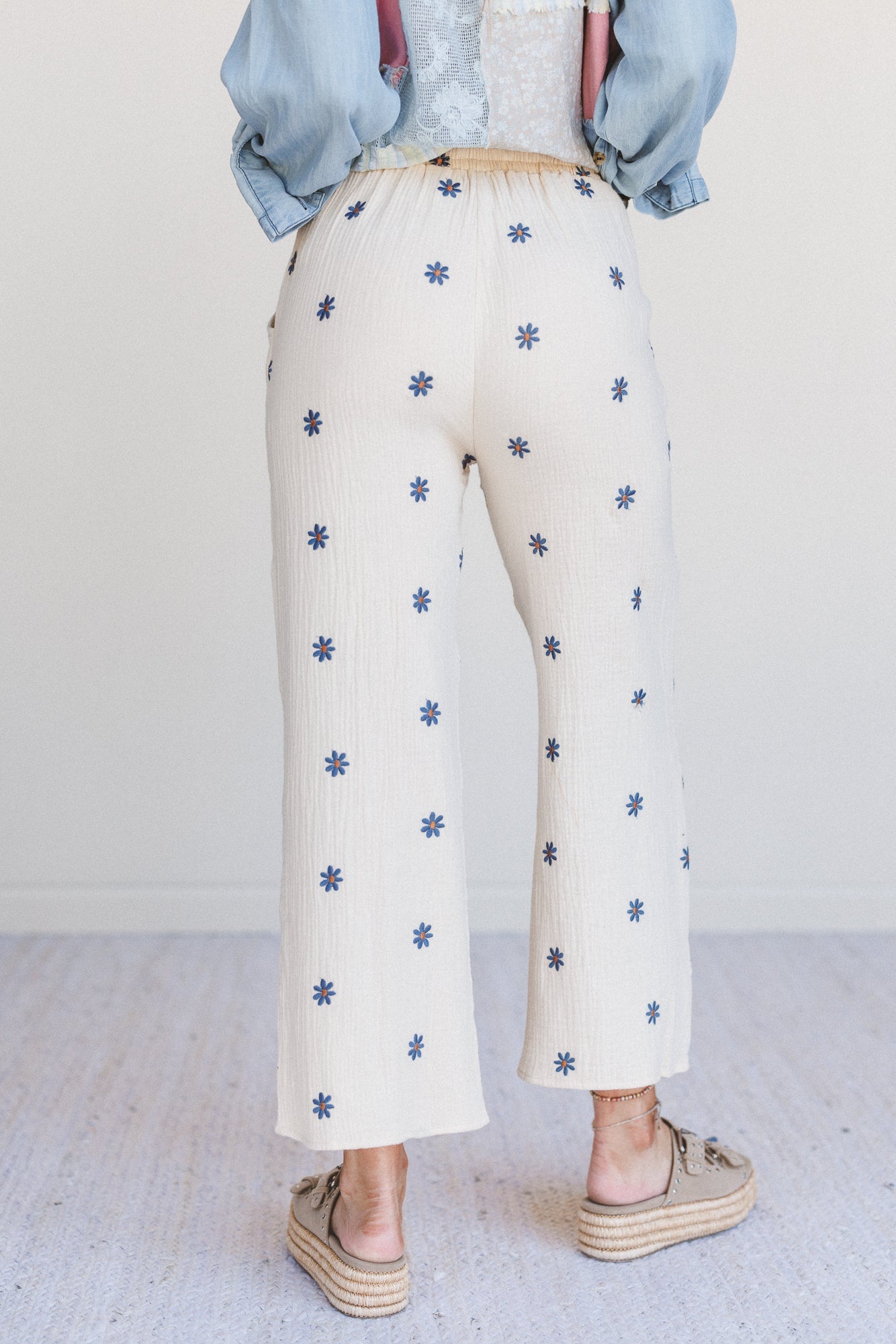 Savanna Spots Drawstring Pants - Natural