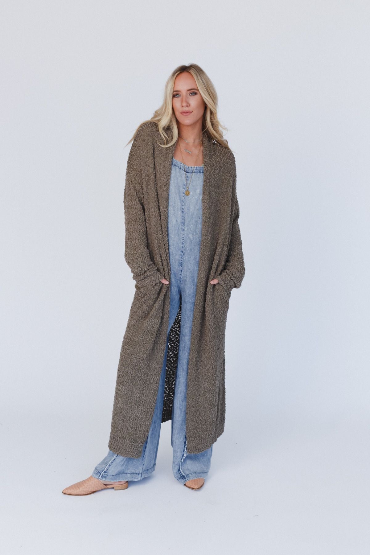 Wednesday Duster Cardigan - Olive