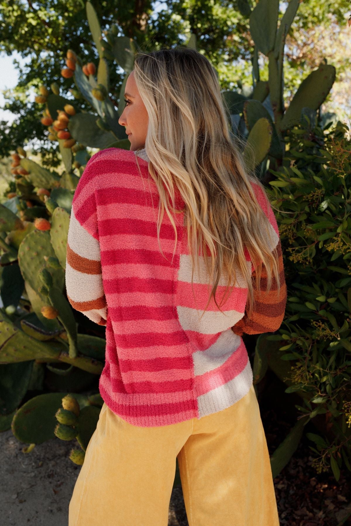 Dulcie Striped Sweater - Pink
