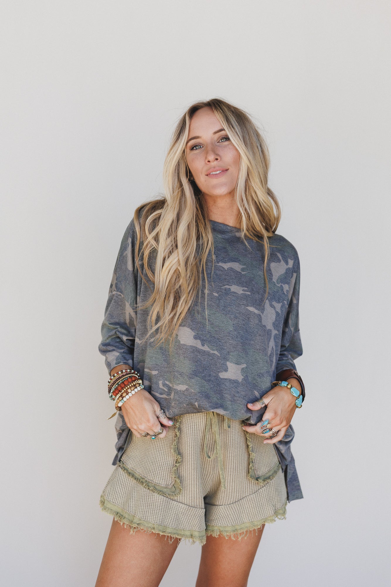 The Nest Country Girl Camo Top - Olive