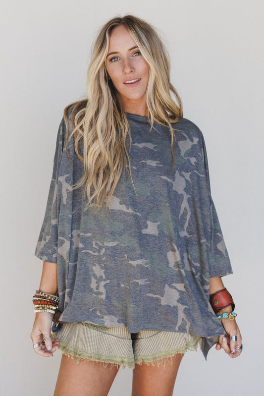 The Nest Country Girl Camo Top - Olive