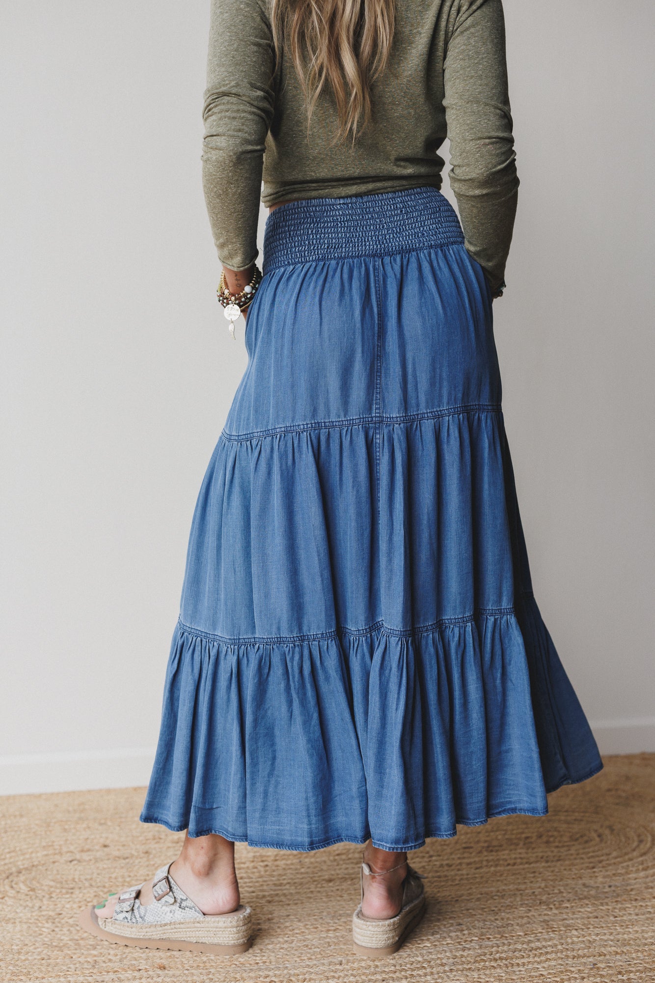 Meadow Blues Maxi Skirt - Denim