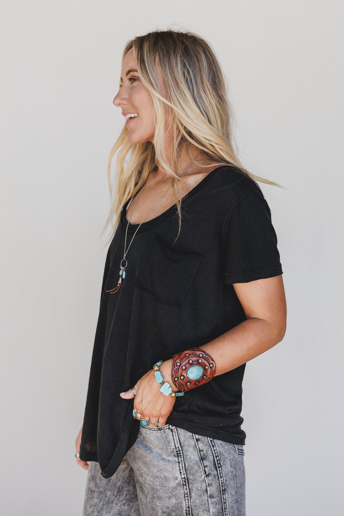 Right On Tee Shirt - Black